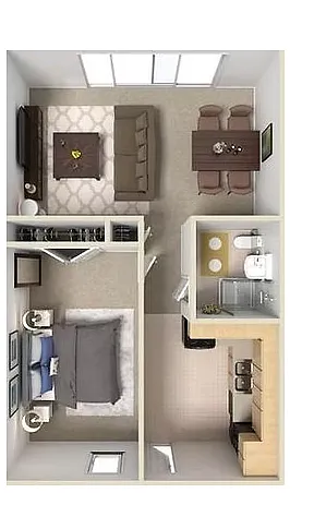 Floor plan One Bed