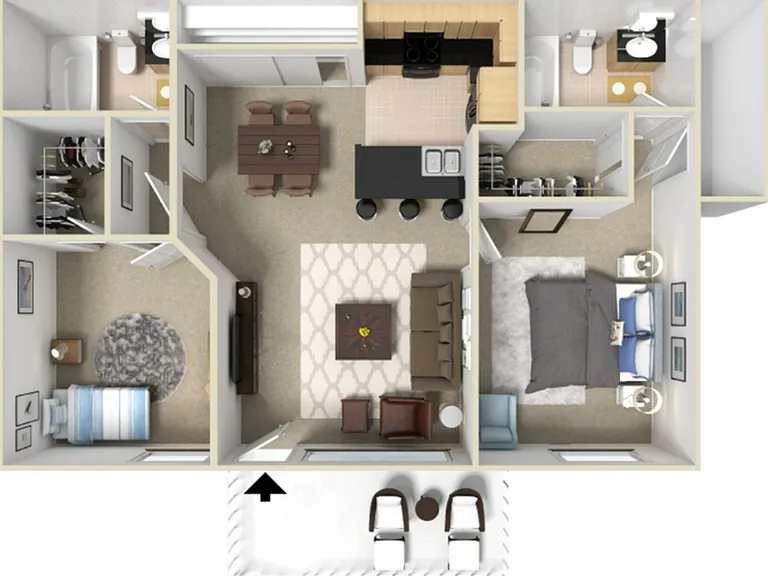 2 Bedroom 2 Bathroom 2 Bedroom 2 Bathroom