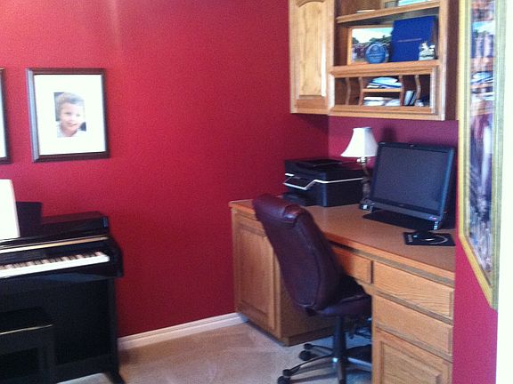 Office with built in desk
