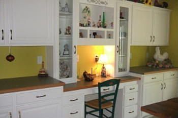 Custom Built In Desk Area