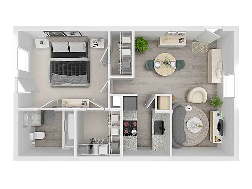 Floor plan 1X1-C