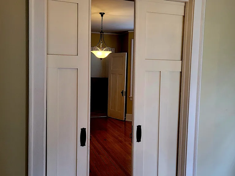 Pocket doors into dining room