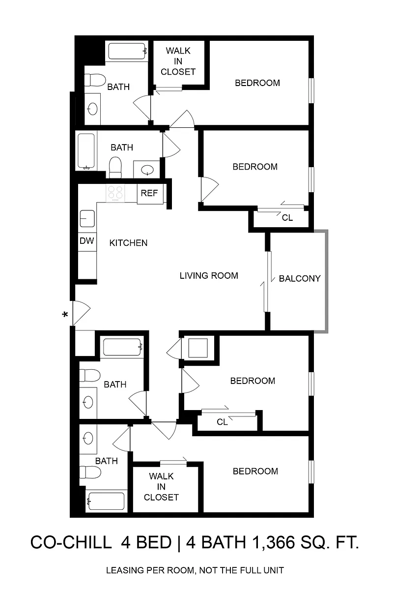 Floor plan Co-Living Private Room