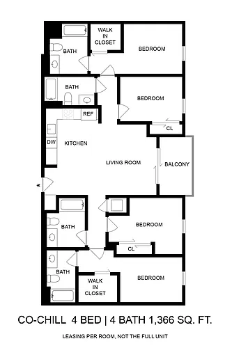 Floor plan Co-Living Private Room