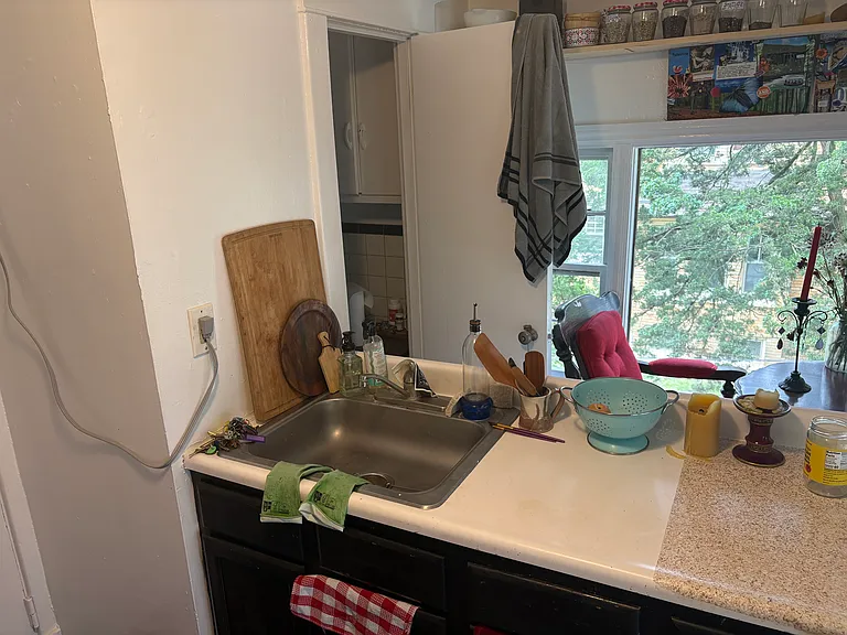 Example - kitchen counter with sitting/table area beyond...