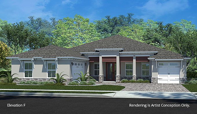 Aberdeen F elevation On Top of the World Floor Plan in Candler Hills in Ocala, FL