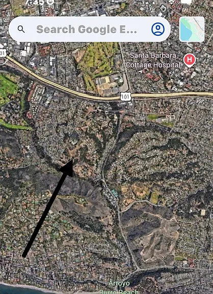 Arrow points to property