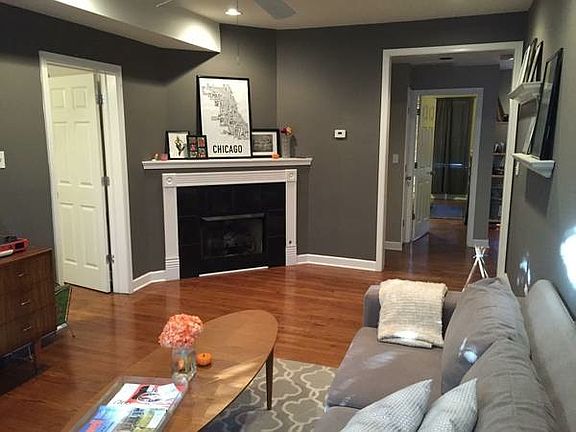 Living room fireplace