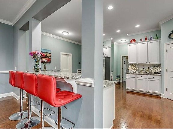 Kitchen open to living area