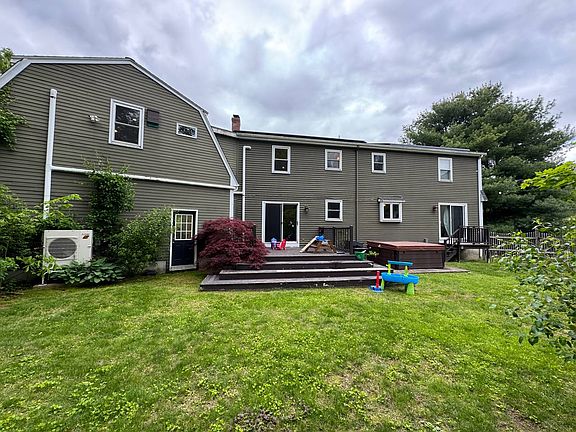 fully fenced backyard and deck