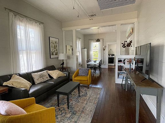 Living room and dining.