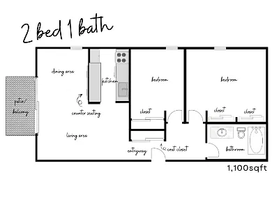 Floor plan 2 BR