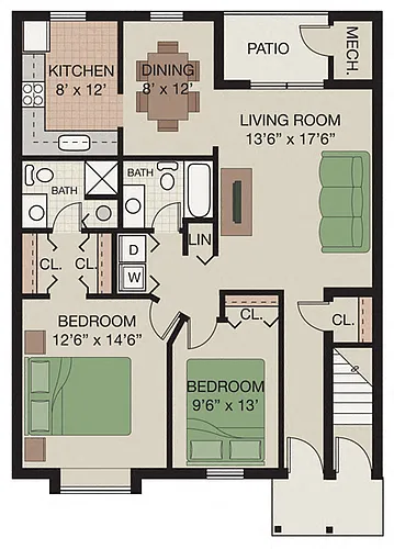Floor plan Newport (first floor)