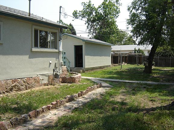 Backyard and garage