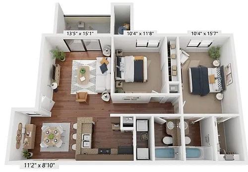 Floor plan 2X2-970