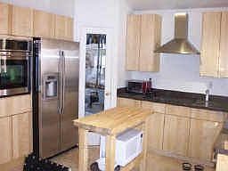 Gourmet kitchen with granite countertops and sink, stainless appliances