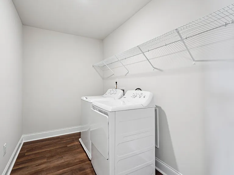 Full size washer and dryer in every home.