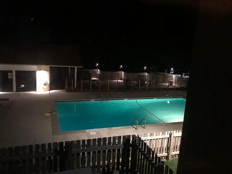 pool view from bedroom