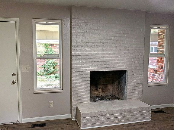 Wood burning fireplace