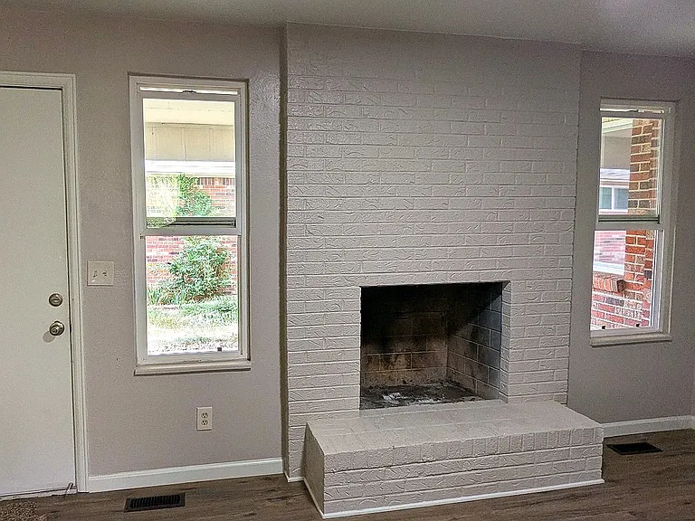 Wood burning fireplace