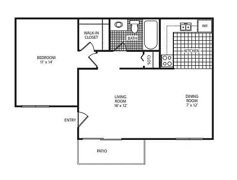 Floor plan 1 Bedroom