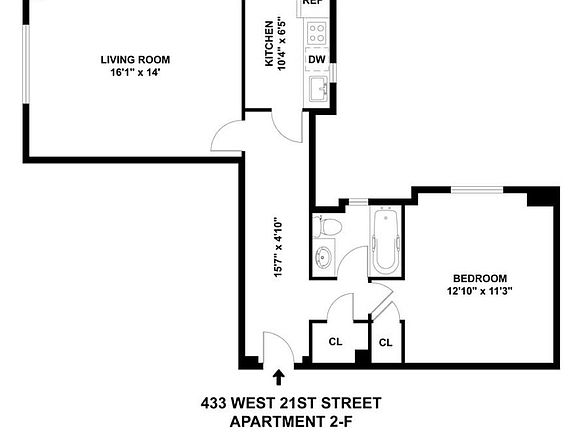 2nd image of 433 W 21st St APT 3F