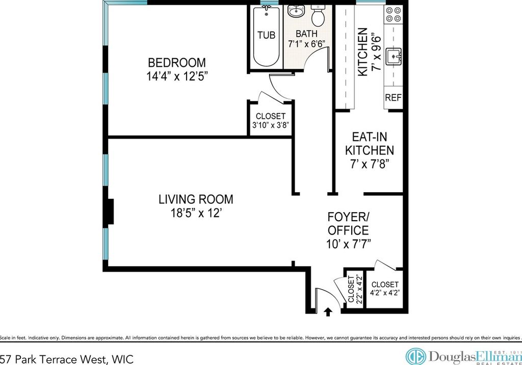 1 Bed 1 Bath Property, New York • 750 Sq Ft