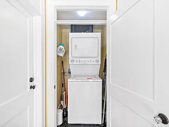Shared laundry in entry hall