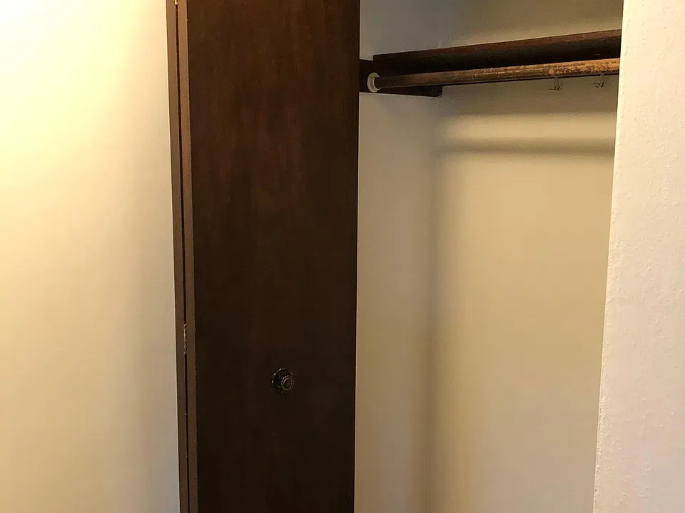 Coat closet in front door hallway