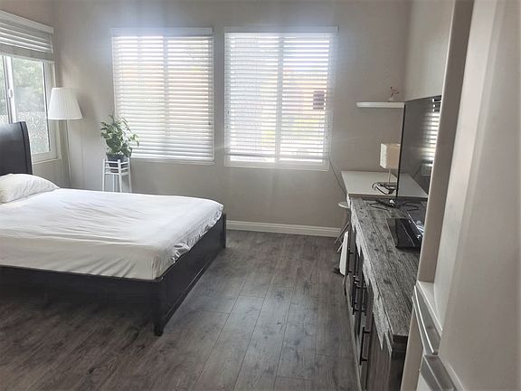 Bed room with furnitures.