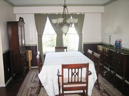 Formal Dining Room Features Chair Rail Detail