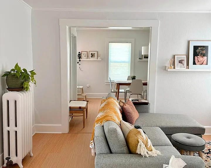 Living room is open to the dining room