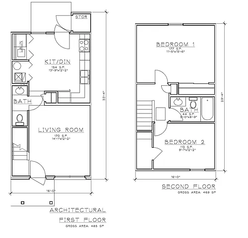 Floor plan 2 Bdrm