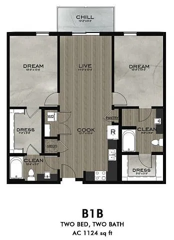 Floor plan B1B