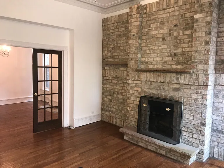 Front room - wood burning fireplace
