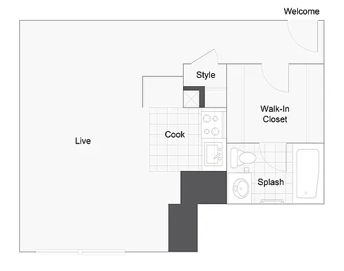 Floor plan Studio - J