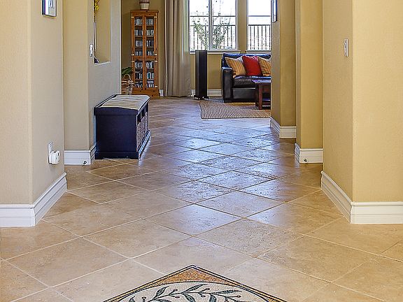 Custom Inlaid Tile At Entry