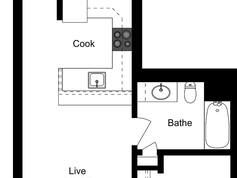 Floor Plan A1 | 50Twenty | Apartments in Madison, WI Floor Plan A1 | 50Twenty | Apartments in Madison, WI