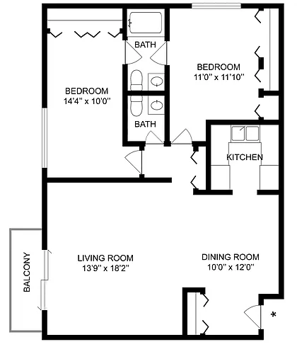 Floor plan 2X15