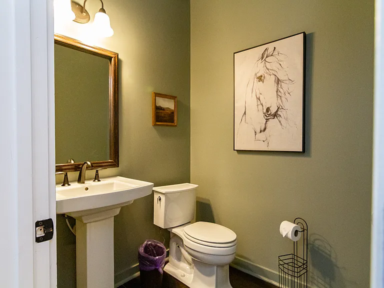 Half bath on the first floor.