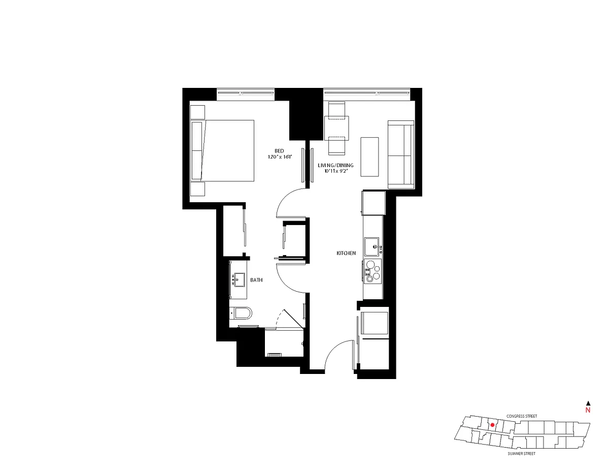 Floor plan 1-B