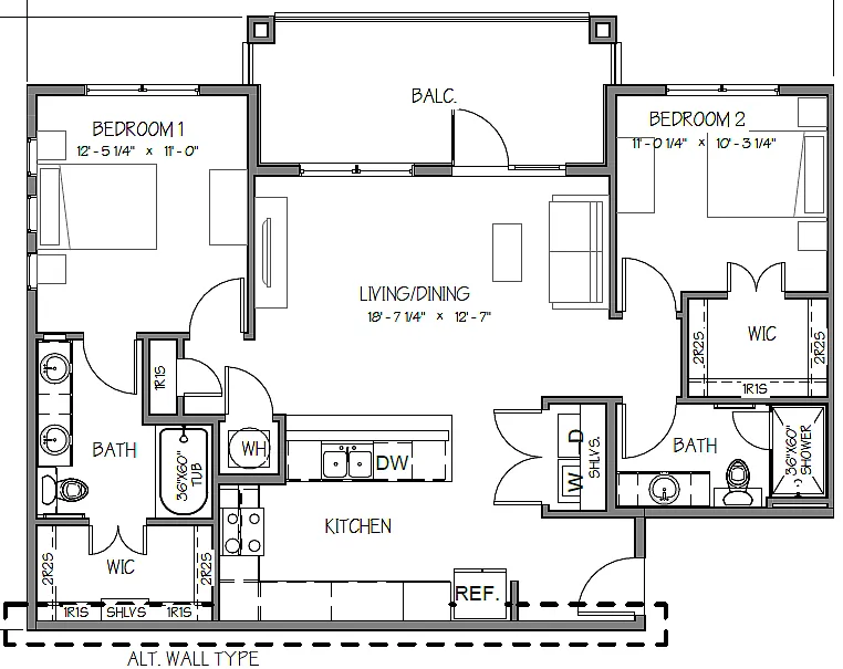 Floor plan B1-E