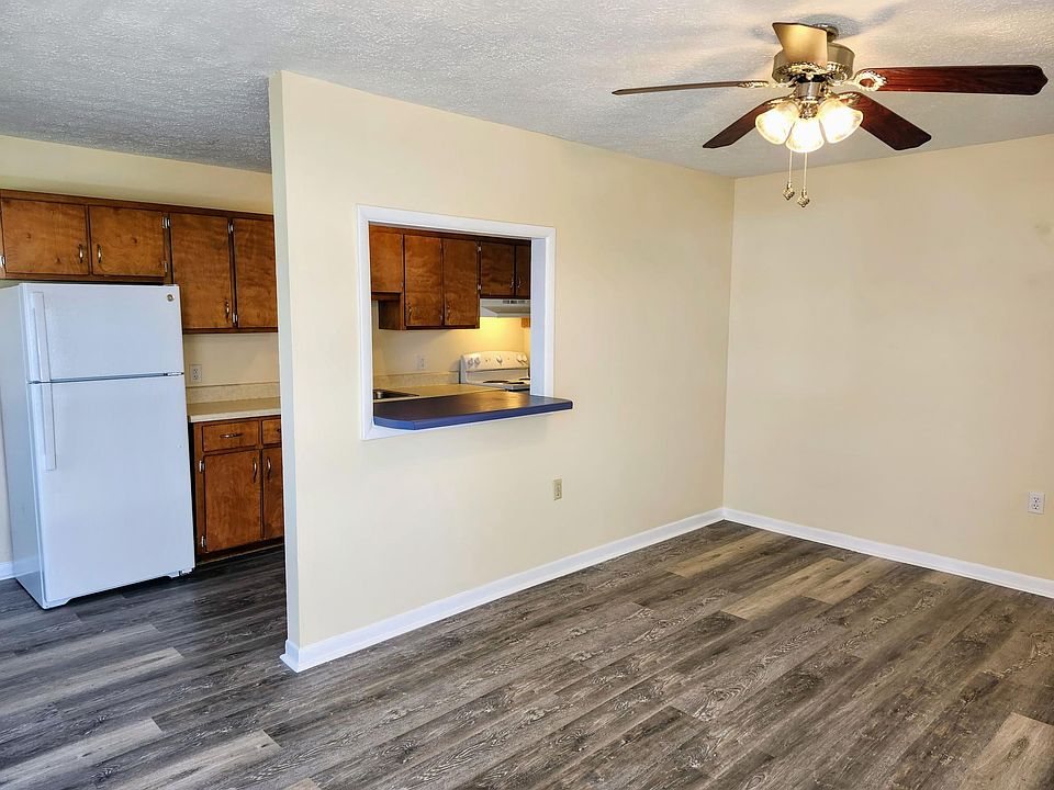 Living room with new LVP flooring.