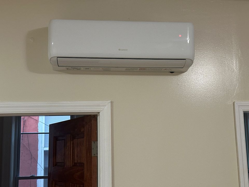 AC mini split unit in living room