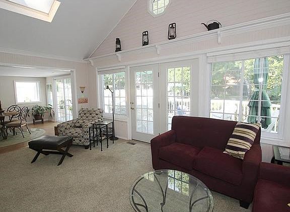 Family Room that looks out to the deck and amazing pool!