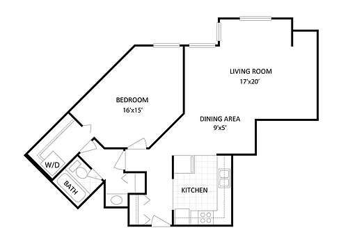 Floor plan Pines - In-Home Washer/Dryer