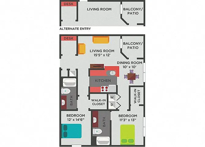 Floor plan The Benton (B2)