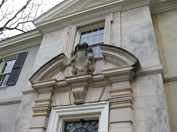 Front Door pediment detail