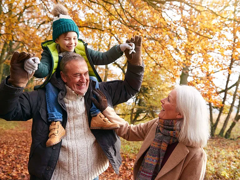 Couple and Grandchild Laughing