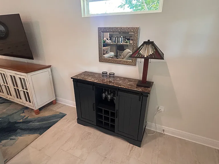 Bar cabinet with storage
